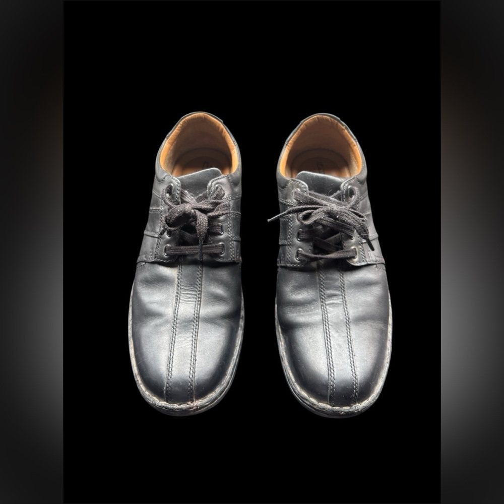 ✨Clanks Black leather lace-up oxfords✨